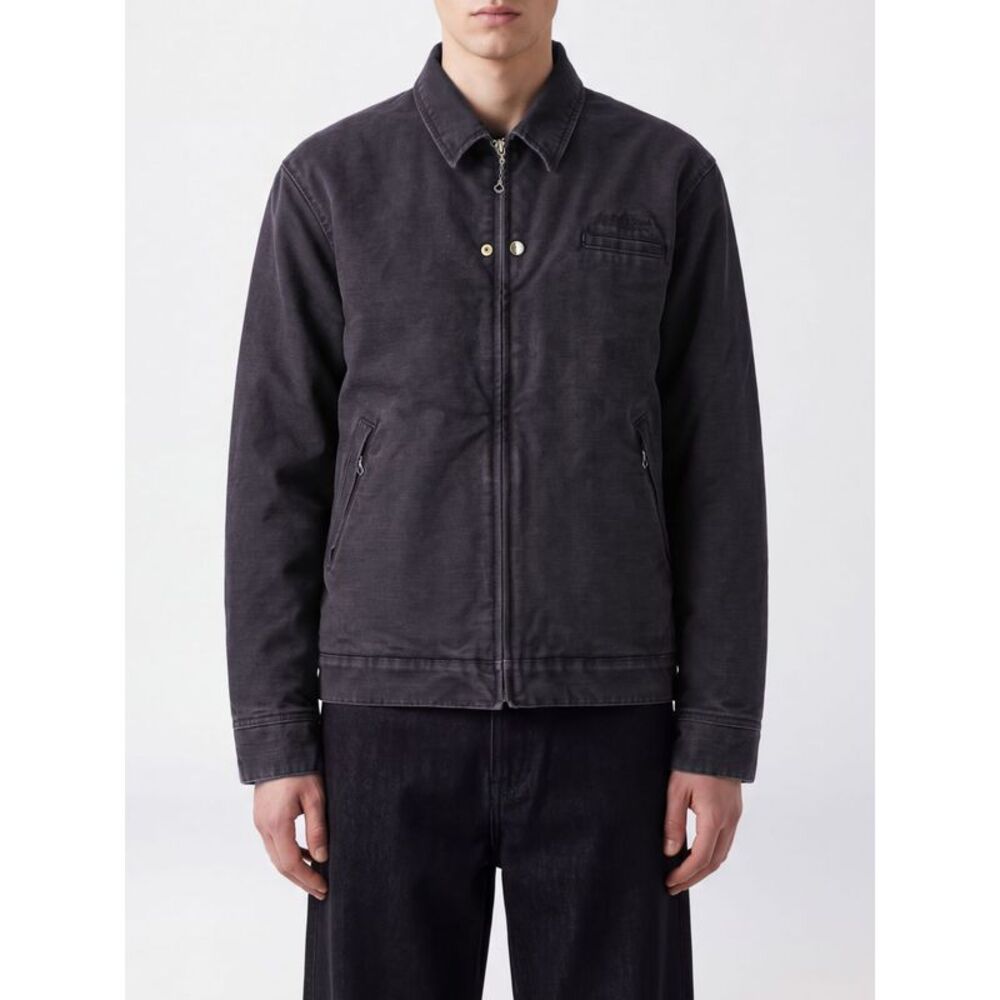 Undercover Men Undercover Graphic Print Denim Shirt Jacket With Zip Closure